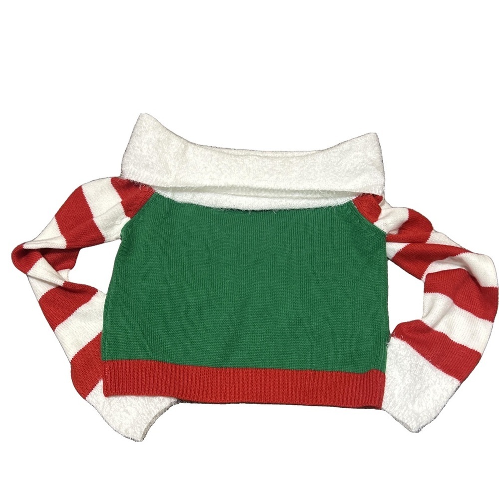 Derek Heart Seasons Greetings Christmas Sweater, Green, White, Red, Large - Picture 2 of 5